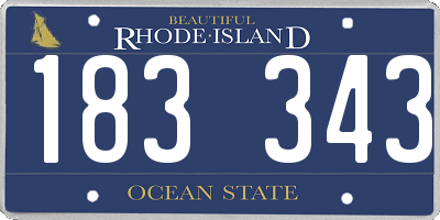 RI license plate 183343