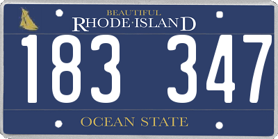 RI license plate 183347