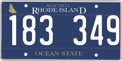 RI license plate 183349