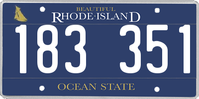 RI license plate 183351