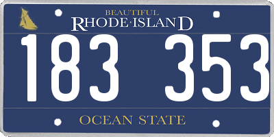 RI license plate 183353