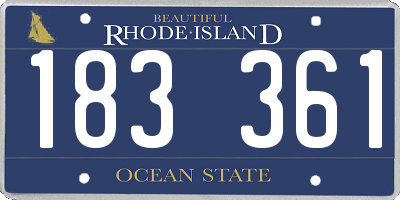 RI license plate 183361