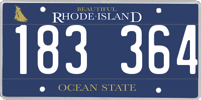 RI license plate 183364
