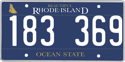RI license plate 183369