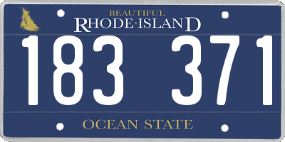 RI license plate 183371