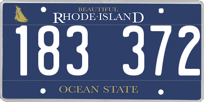 RI license plate 183372