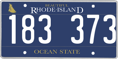 RI license plate 183373