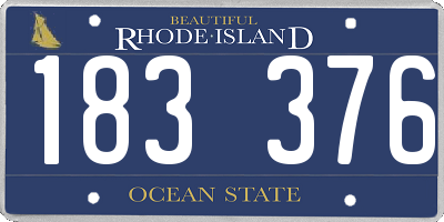 RI license plate 183376