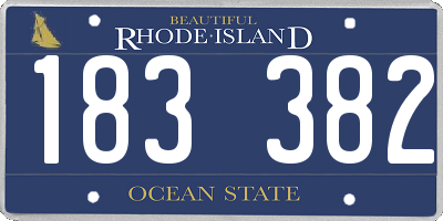 RI license plate 183382