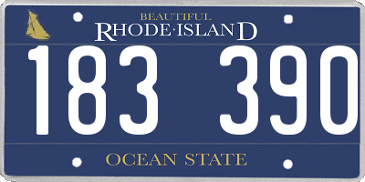 RI license plate 183390