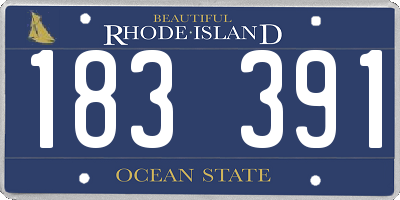 RI license plate 183391