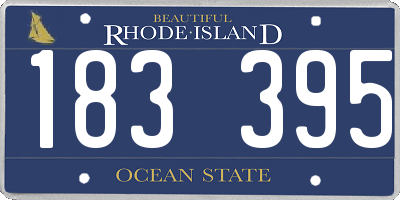 RI license plate 183395