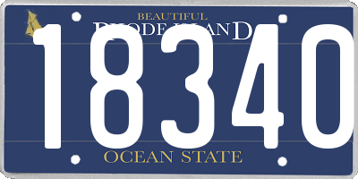 RI license plate 18340