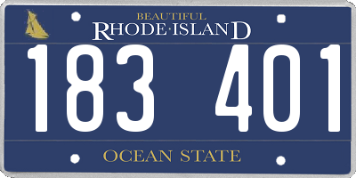RI license plate 183401