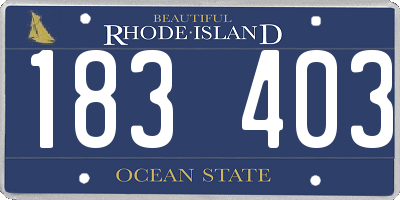 RI license plate 183403