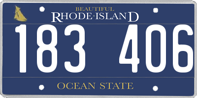 RI license plate 183406