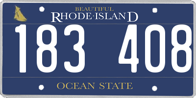 RI license plate 183408