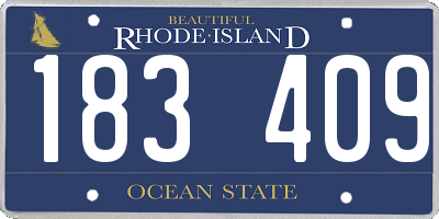 RI license plate 183409