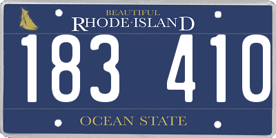 RI license plate 183410