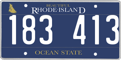 RI license plate 183413