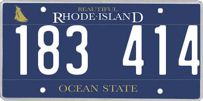 RI license plate 183414