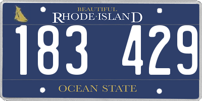 RI license plate 183429
