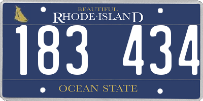 RI license plate 183434