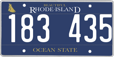 RI license plate 183435