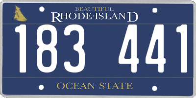 RI license plate 183441