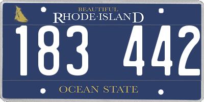 RI license plate 183442