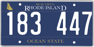 RI license plate 183447