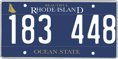 RI license plate 183448