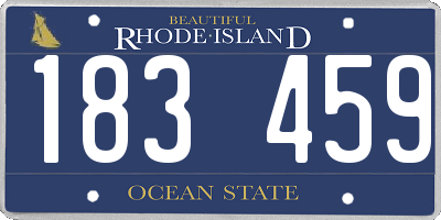 RI license plate 183459