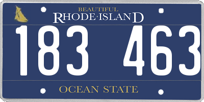 RI license plate 183463