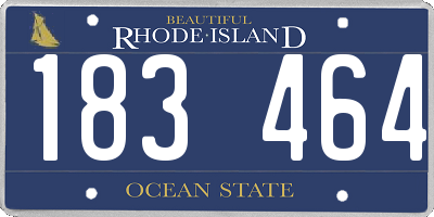 RI license plate 183464