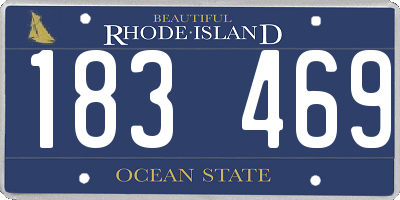 RI license plate 183469