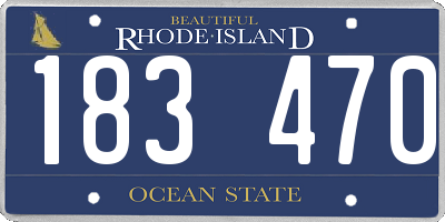 RI license plate 183470
