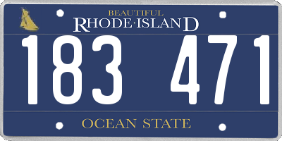RI license plate 183471