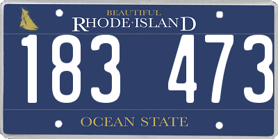 RI license plate 183473
