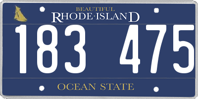 RI license plate 183475