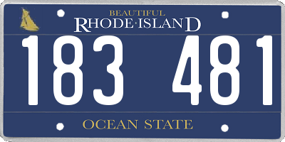 RI license plate 183481