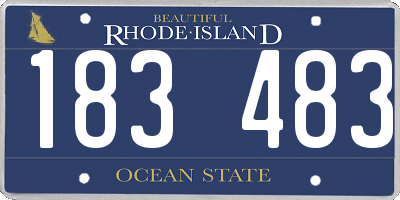 RI license plate 183483