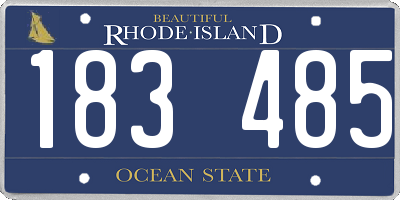 RI license plate 183485