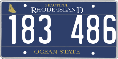 RI license plate 183486