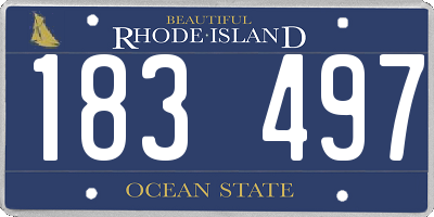 RI license plate 183497