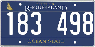 RI license plate 183498