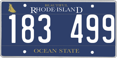 RI license plate 183499