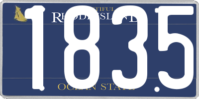 RI license plate 1835