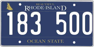 RI license plate 183500