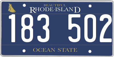 RI license plate 183502